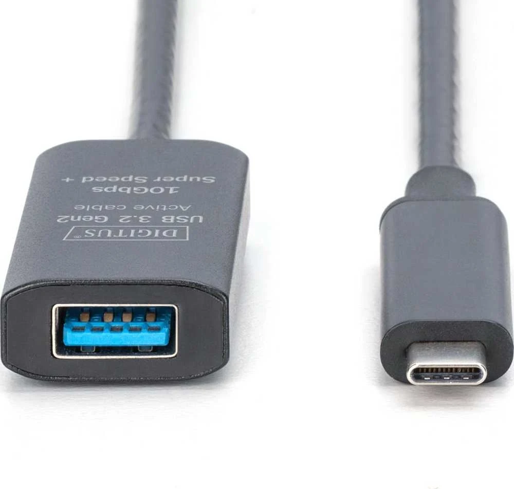 Digitus Skaitmenas | Aktyvus USB 3.2 Gen2 10G ilgintuvas | DA-73113 | USB-C į USB-A