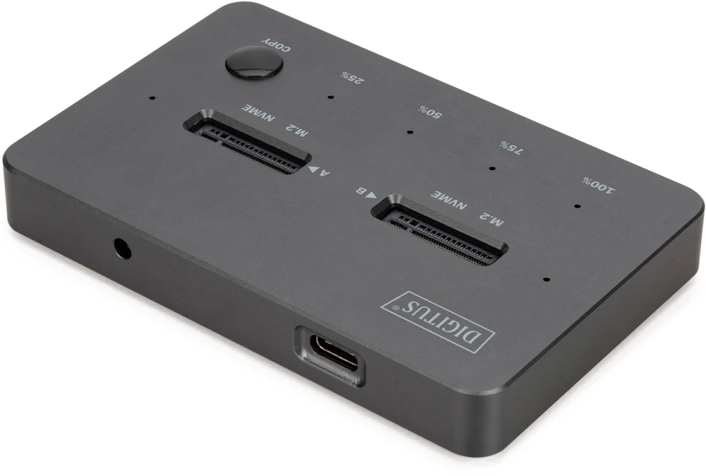 Digitus DA-71545-1 saugojimo diskų prijungimo stotis USB 3.2 Gen 1 (3.1 Gen 1) Type-C Juoda
