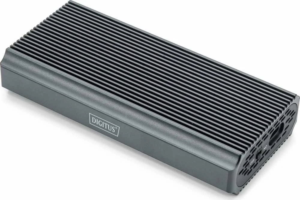 „Assmann Electronic DIGITUS USB M.2“ kietojo disko korpusas SSD išorinis NVMe 40Gbps USB 4.0 aliuminis be įrankių