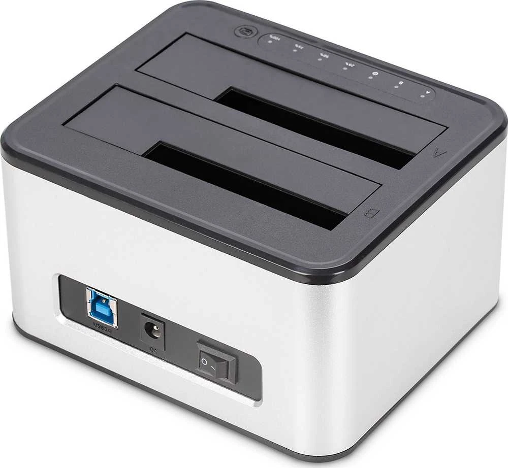 „Digitus USB 3.0“ dviguba SATA HDD prijungimo stotis 2,5"/3,5"