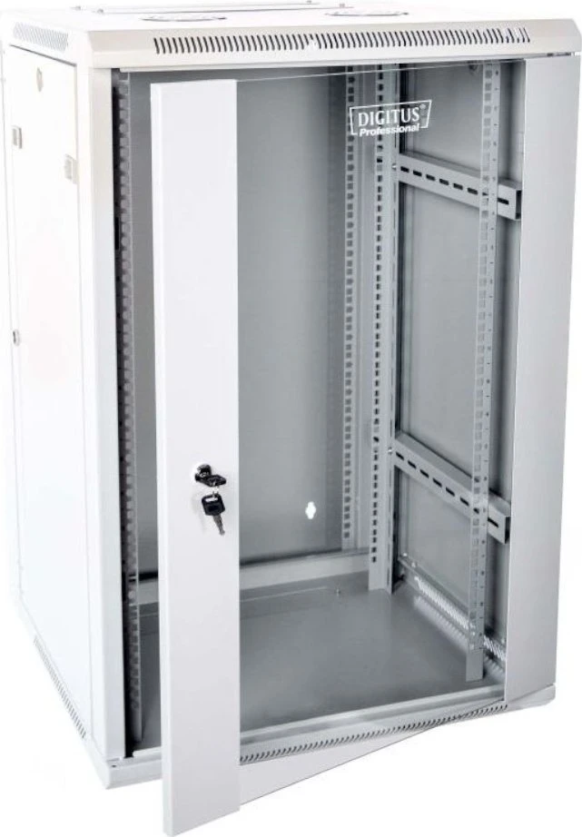 Digitus 18U 600x600 tinklo spinta su atviromis durelėmis