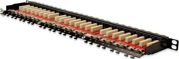 DIGITUS Patchpanel 0,5HE 24-Port Cat6a geschirmt juodas