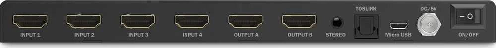 „Digitus“ 4x2 HDMI matricos jungiklis / kelių peržiūrų programa, 4K/30Hz | DS-55345 | Juodas