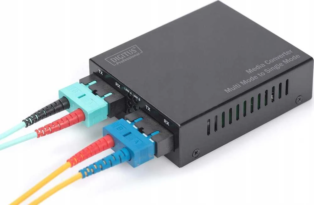 Digitus DN-82124 tinklo medijos keitiklis 1000 Mbit/ai 1310 nm Vienas režimas, Keli režimai Juoda