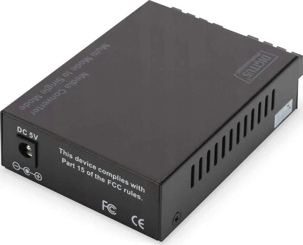 Digitus DN-82124 tinklo medijos keitiklis 1000 Mbit/ai 1310 nm Vienas režimas, Keli režimai Juoda