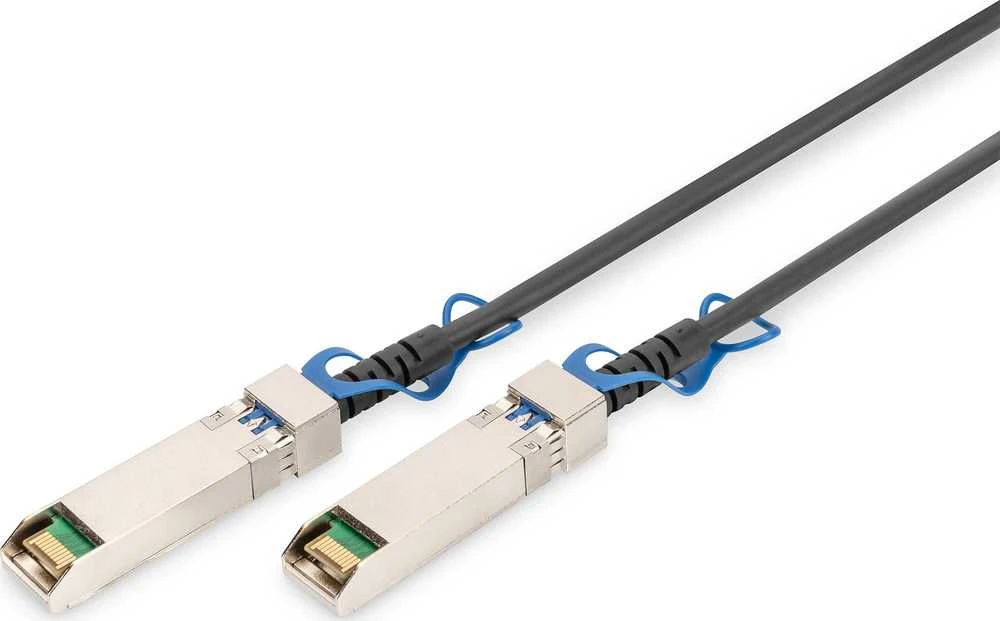 „Digitus DAC“ kabelis SFP28 | DN-81243 | Energijos suvartojimas: 0,5 W; Maitinimas: +3,3 V maitinimo įtampa; Temperatūros diapazonas: nuo 0 iki +70 °C; | 3 m
