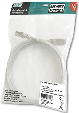 Digitus CAT 5e Patchcord SF/UTP Juodas 3M (DK-1531-030/BL)