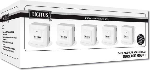 Digitus Lizdas CAT 6 2xRJ45 (DN-9006/B5-N)