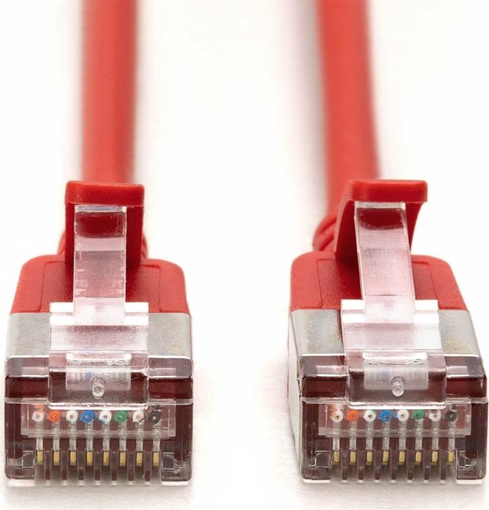 Digitus CAT 6A klasa Ea, F/FTP, skrętka patch, Cu, LSZH, AWG 32/7, ilgis: 1,5 m, raudona