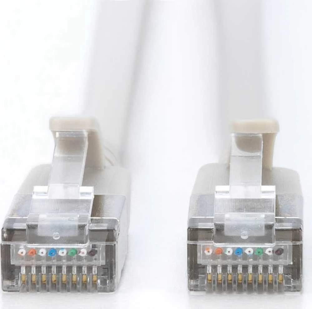 Digitus CAT 6A klasa Ea, F/FTP, skrętka patch, Cu, LSZH, AWG 32/7, ilgis: 0,5 m, pilka