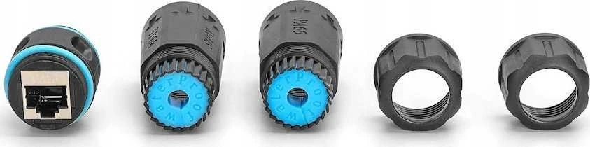„Digitus“ | CAT 6A lauko jungtis, apsaugos klasė IP68, RJ45–RJ45 jungtis | DN-93905-OD