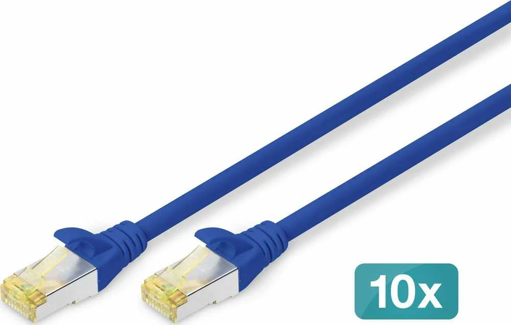 Digitus Kabelis krosowy CAT 6A, S/FTP, 2m, 10 vnt, mėlyna (DK-1644-A-020-B-10)
