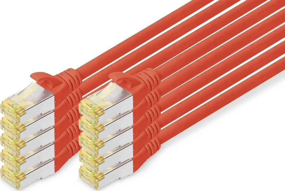 Digitus Kabelis krosowy CAT 6A, S/FTP, 2m, 10 vnt, raudona (DK-1644-A-020-R-10)
