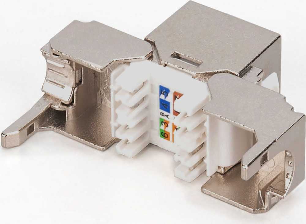 „Digitus Compact CAT 6A Keystone“ modulis, ekranuotas, montavimo jungtis be įrankių