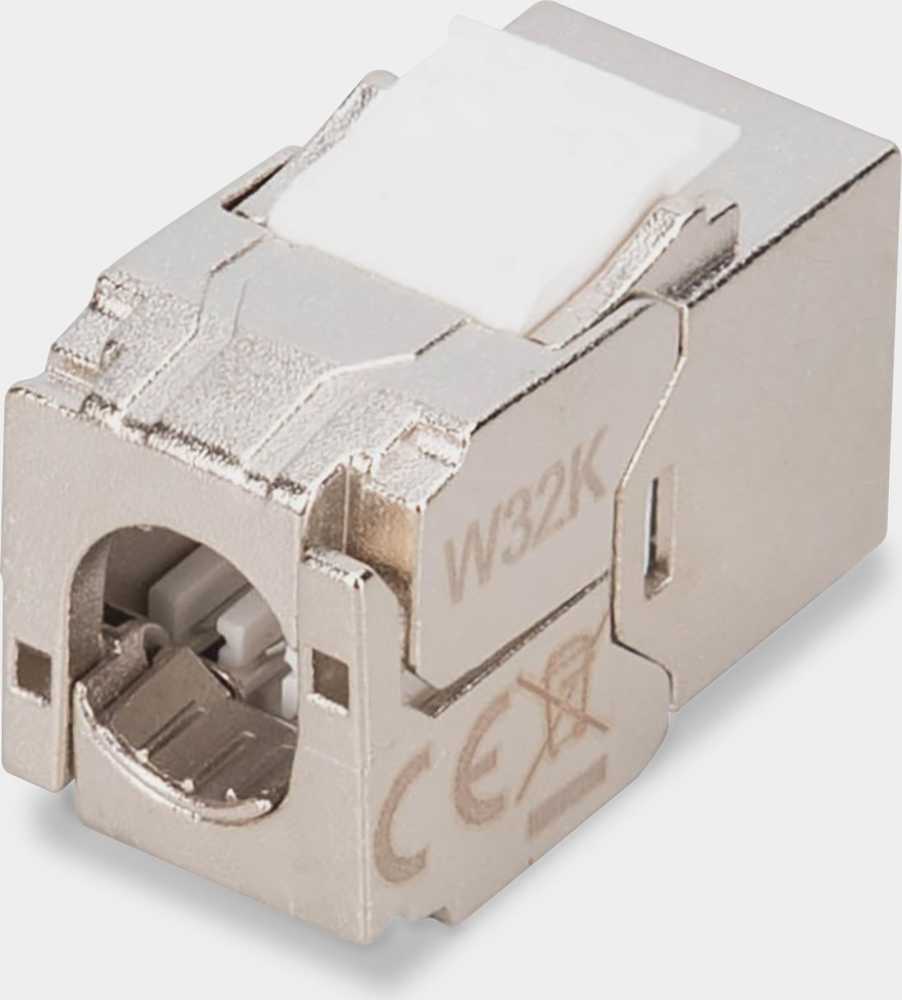 „Digitus Compact CAT 6A Keystone“ modulis, ekranuotas, montavimo jungtis be įrankių