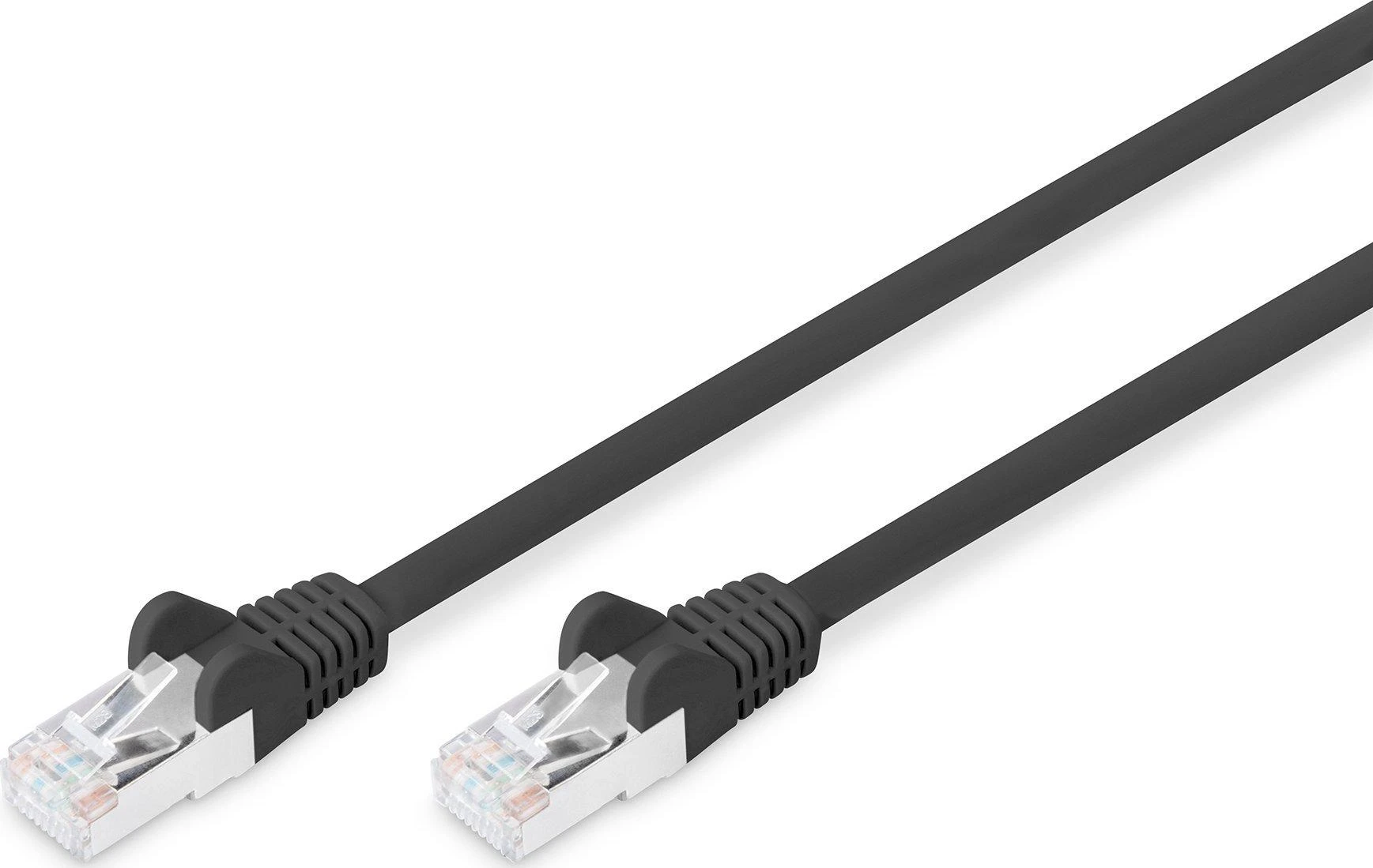 „Digitus CAT6 RJ45“ pataisos kabelis, 5,0 m, S-FTP, AWG, 27/7 LSZH, juodos spalvos