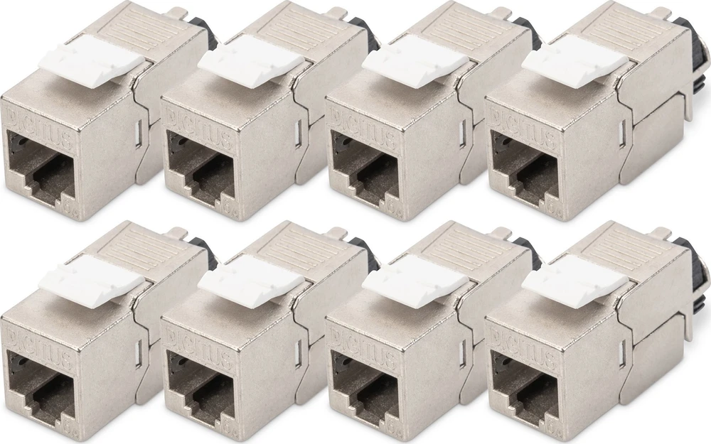 Digitus DIGITUS CAT 6A Keystone modulis, ekranuotas kabelių tvarkykle 8 vnt