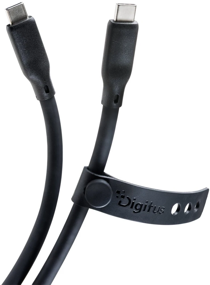 Digitus Digitus Kabelis silikonowy USB, USB4 wersja 2.0, USB 80 Gb/s, 1,5 m, juoda