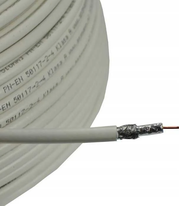 Assmann Electronic DIGITUS koaksialinis kabelis RG-6 75 omų ekranuota folija + pynė 77 procentai Eca PVC 500m baltas ritė
