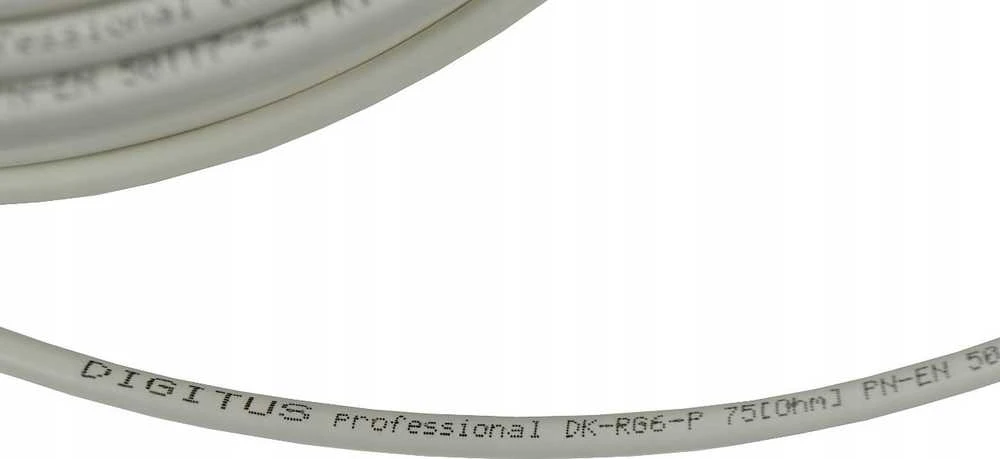 Assmann Electronic DIGITUS koaksialinis kabelis RG-6 75 omų ekranuota folija + pynė 77 procentai Eca PVC 500m baltas ritė