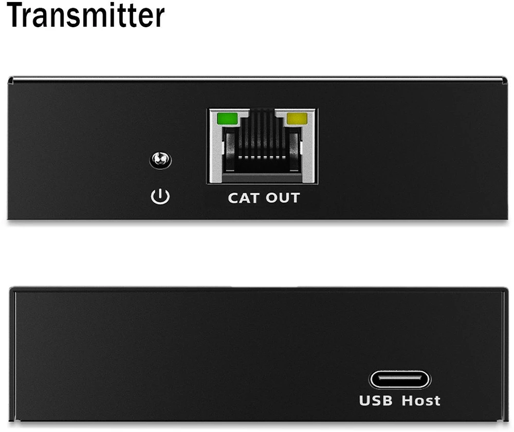 „Assmann Electronic DIGITUS USB“ ilgintuvas, USB 3.2 Gen1, 100 m, 3x USB-A ir 1x USB-C, skirtas naudoti su CAT kabeliu