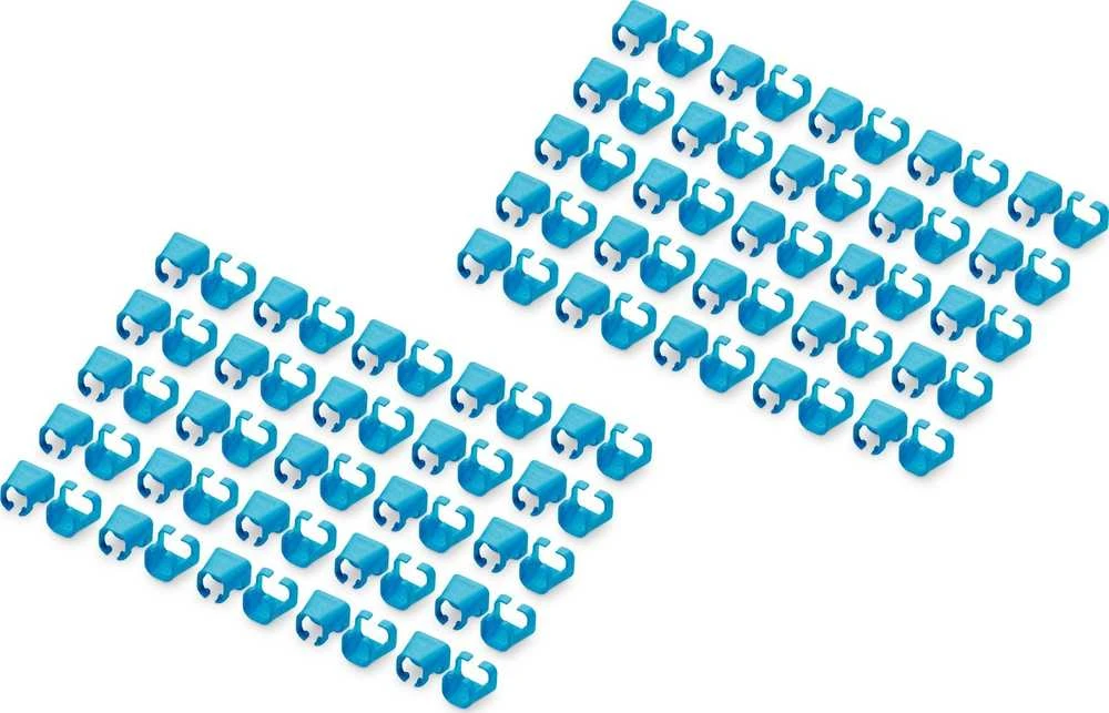 Digitus DIGITUS spalvoti spaustukai RJ45 jungiamiesiems kabeliams, 100 vnt., mėlyni