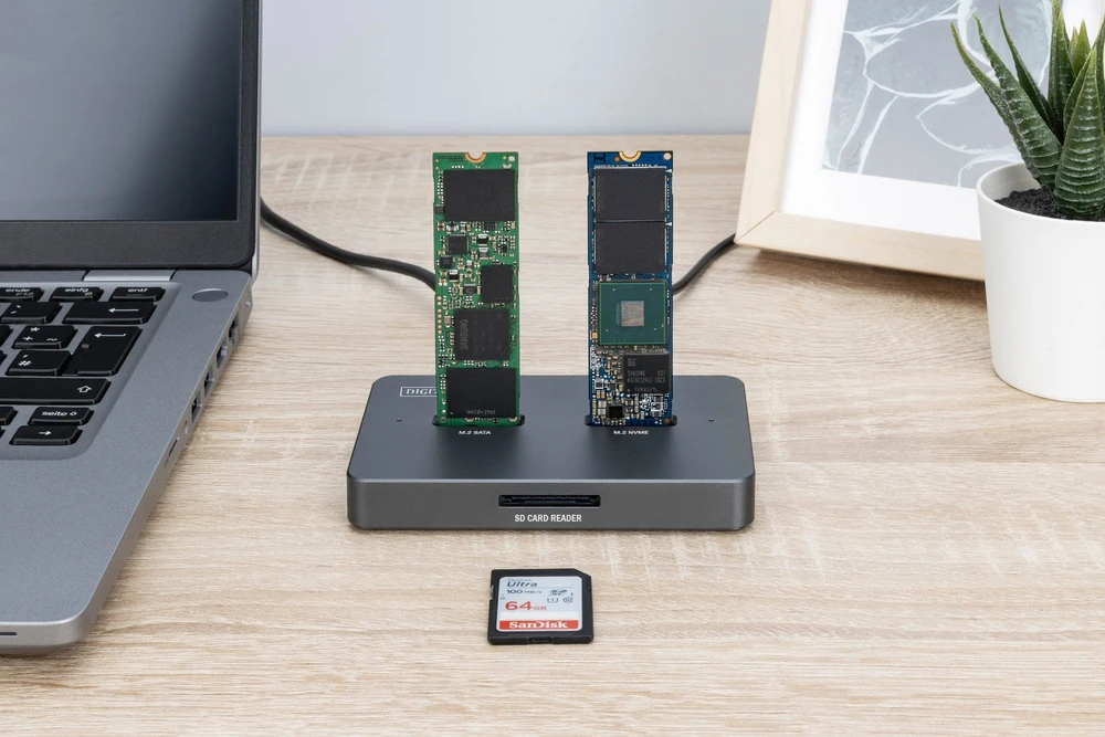Digitus DA-71546-1 saugojimo diskų prijungimo stotis USB 3.2 Gen 2 (3.1 Gen 2) Type-C Juoda