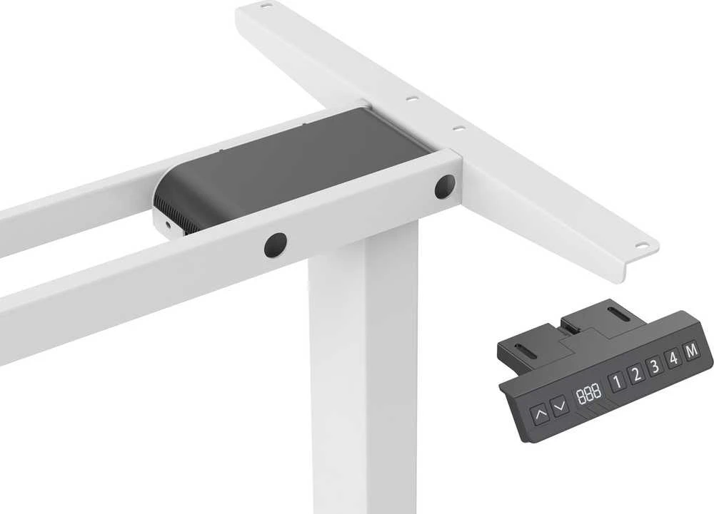 Elektra reguliuojamo aukščio stalo rėmas Assmann Electronic DIGITUS, 3 kojų, aukštis 72–120 cm, maks. 120 kg, Baltas