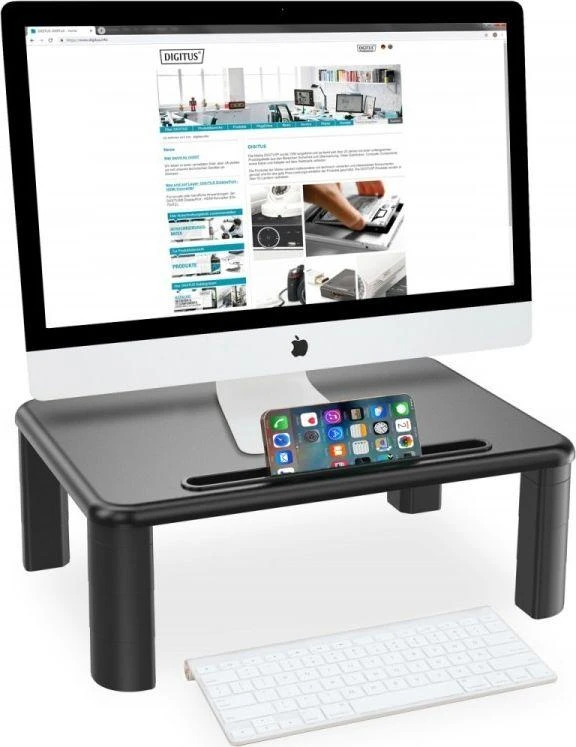 Laikiklis Assmann Electronic DIGITUS Reguliuojamas stalviršis Monitorius Riser 400x280x143mm maksimali apkrova iki 10kg