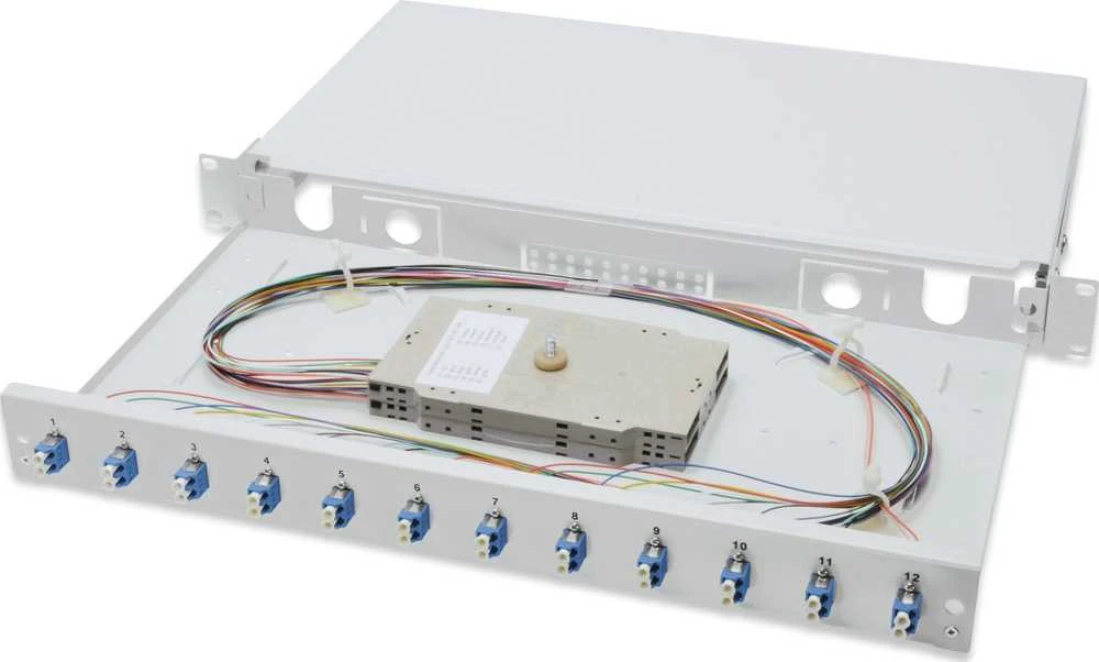 Digitus DIGUTUS LWL Spleibox 1HE bestckt 12x LC DX OS2 grau