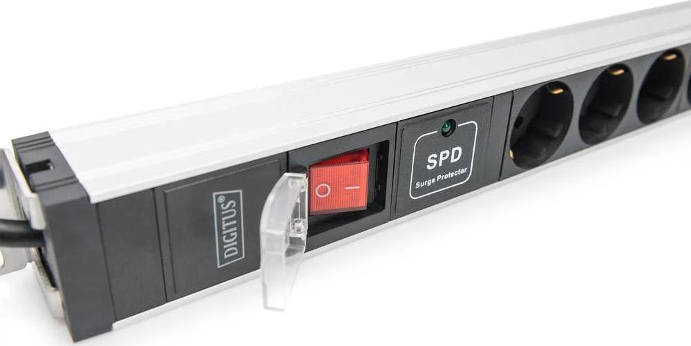 DIGITUS PDU 1HE 12xSchuko 16A Ausgnge 230V/16A juodas