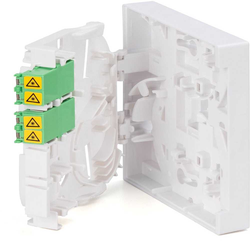 Digitus DIGITUS FTTH Gehäuse, 2 x LC/APC DX Kupplung mit Shutter