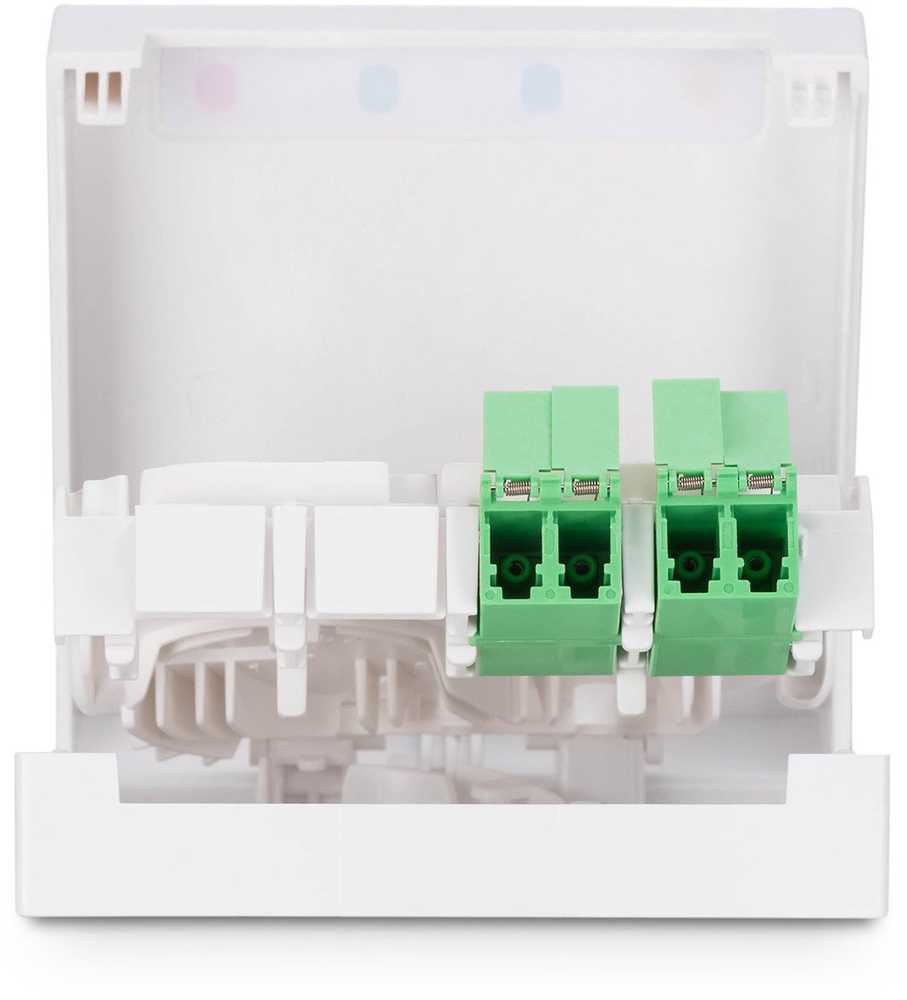 Digitus DIGITUS FTTH Gehäuse, 2 x LC/APC DX Kupplung mit Shutter