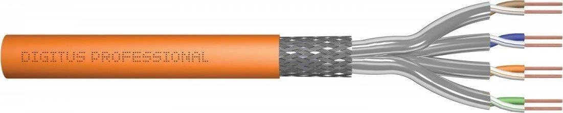 Assmann Electronic DIGITUS Montavimo kabelis cat.7 S/FTP B2ca vientisas laidas AWG 23/1 LSOH 500m oranžinis ritė