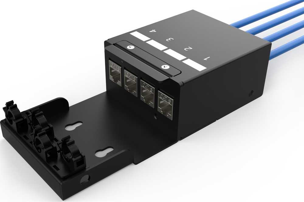 Digitus DIGITUS Konsolidierungspunkt-Box, 4 Ports Keystone-Module