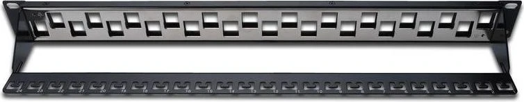 DIGITUS Patchpanel 1HE 24-Port modular geschirmt juodas