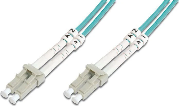 Assmann Electronic „Assmann“ elektroninis DIGITUS šviesolaidinis laidas nuo LC iki LC daugiamodis 50/125 mju dvipusis ilgas 1 m klasė OM3