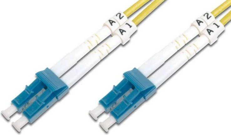Assmann Electronic DIGITUS LWL patchable LC/LC 09/125um singelmode Duplex be halogenų su protokolu geltona 2m