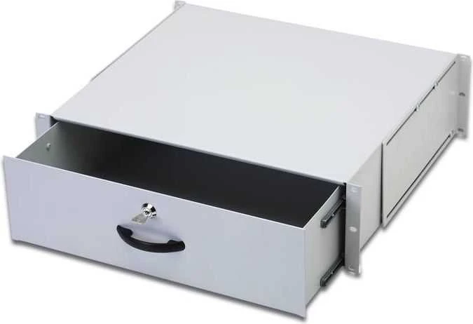DIGITUS Schublade 3HE 483mm grau abschliebar