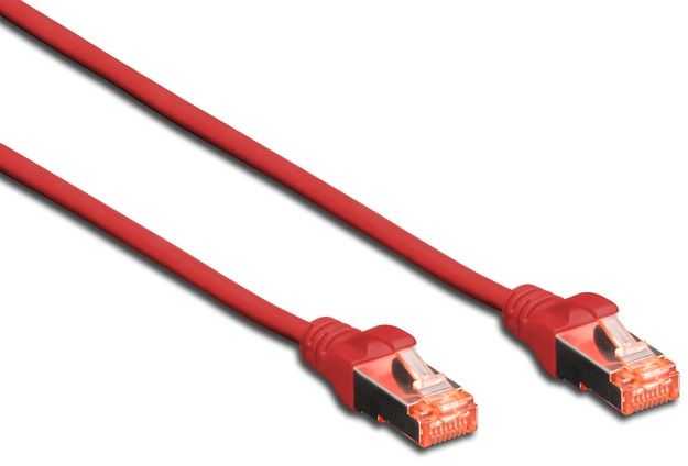 Digitus Patchcord CAT6, S-FTP, 3m, raudona, 10 vnt (DK-1644-030-R-10)