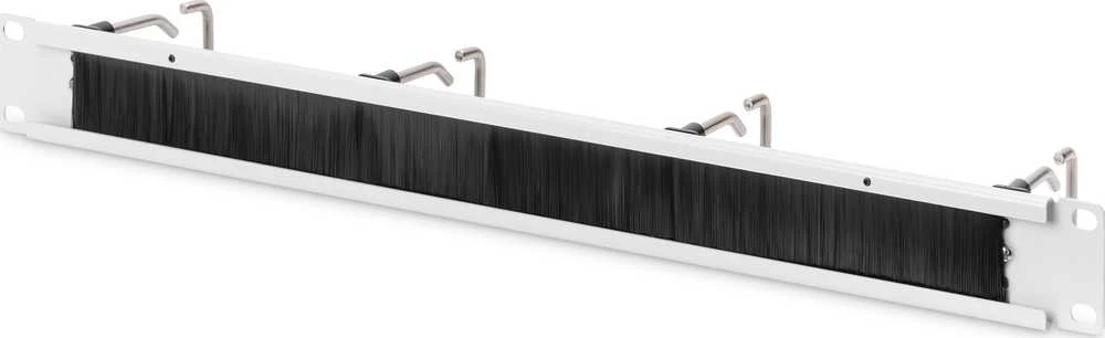 Assmann Electronic DIGITUS DN-97668 1U kabelių valdymo skydelis su šepečiu 4xplieniniai žiedai 40x75mm pilkas RAL 7035