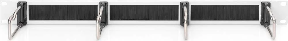 Assmann Electronic DIGITUS DN-97668 1U kabelių valdymo skydelis su šepečiu 4xplieniniai žiedai 40x75mm pilkas RAL 7035