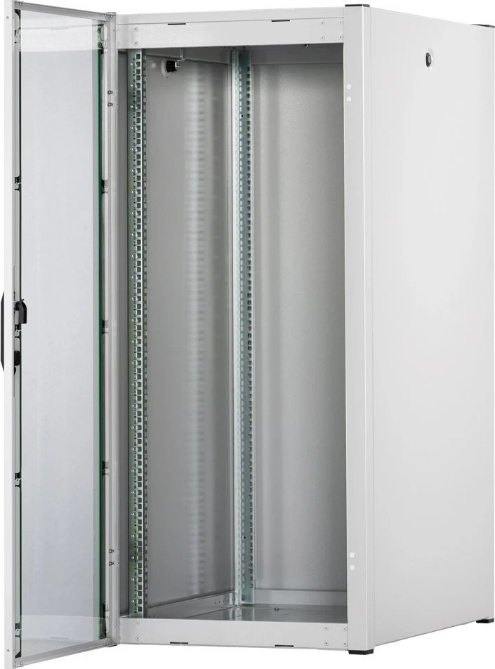 Hyperice Digitus spinta Hyper Pro laisvai pastatoma tinklinė spinta 19" 26U stelažas 600x800, priekinių durų stiklas, pilkas, 1000kg