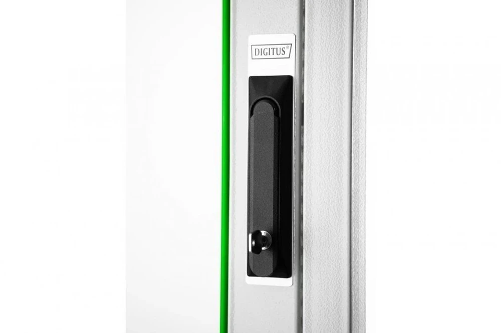 Hyperice Digitus spinta Hyper Pro laisvai pastatoma tinklinė spintelė 19" 26U stelažas 600x600, priekinių durelių stiklas, pilkas, 1000kg