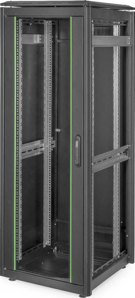 DIGITUS Netzwerkschrank Unique 32HE 1609x600x600mm juodas (Speditionsversand)
