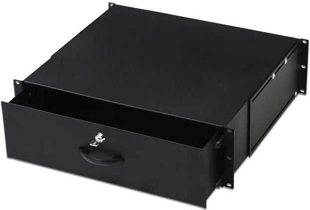 DIGITUS Schublade 3HE 483mm juodas abschliebar