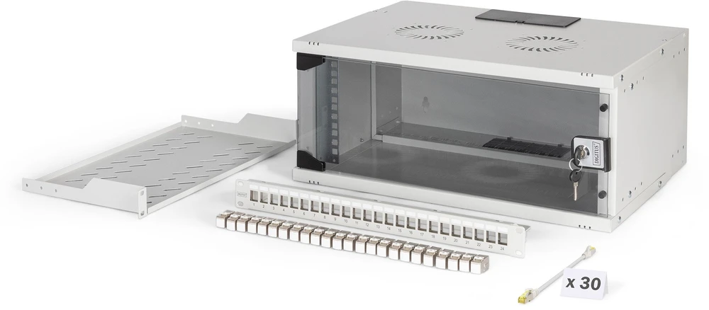 Digitus SOHO Pro tinklo komplektas, 483 mm (19"), 4U, 540 x 400 mm | DN-49200-SET | Šviesusis Pilkas