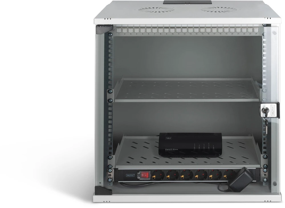 Spinta Digitus DIGITUS Netzwerk-Set 483 mm (19'') - 12HE, 540x400 mm (BxT)we