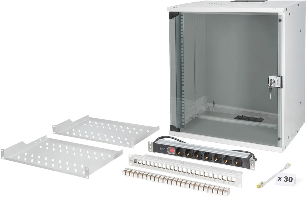 Spinta Digitus DIGITUS Netzwerk-Set 483 mm (19'') - 12HE, 540x400 mm (BxT)we