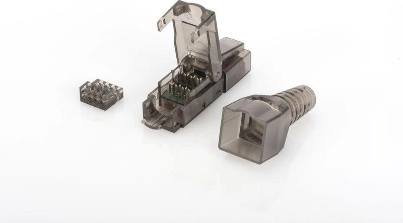 „Digitus CAT 6A“ jungtis, skirta montuoti vietoje, neekranuota AWG 27/7–22/1, vientisa ir suvyta viela, RJ45 | Skaitmenas | DN-93633 | Adapteriai